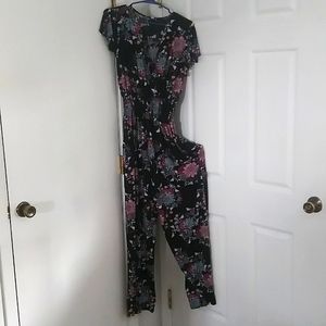 Designer jumpsuit, 1X, Floral